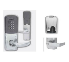 SCHLAGE ALLEGION BRAND  AD400-993R70MG-RHO-626-P-C-RHR 4B 134        Electronic Door Lock, Rim/CVC/CVR Exit Trim Chassis, Magnetic Stripe, Right Hand Reverse, Rhodes Lever, Satin Chrome, With 6-Pin Cylinder, For Class/Storeroom