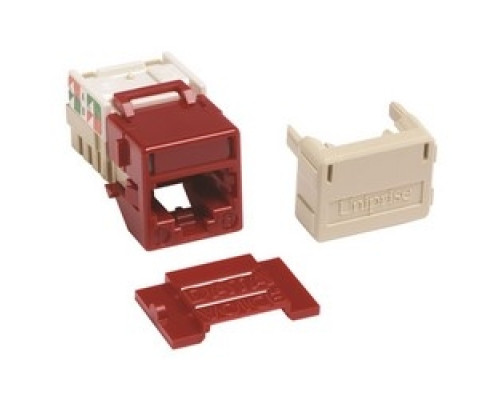 COMMSCOPE UNIPRISE SOLUTIONS  760150003  UNJ10GT-RD              Category 6A Jack, Ultra 10 UNJ10G, U/UTP, Information Outlet, Red
