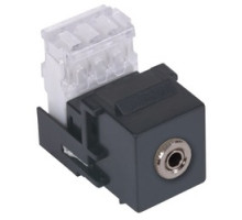 HUBBELL PREMISE WIRING  SF35110BK               Stereo Jack, 3.5MM, Female, 110 BlockTerminations, Black