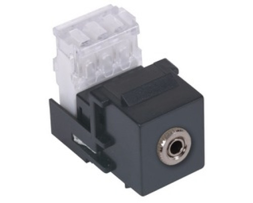 HUBBELL PREMISE WIRING  SF35110BK               Stereo Jack, 3.5MM, Female, 110 BlockTerminations, Black