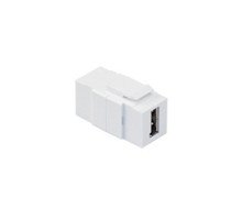 LEVITON  40835-W               QuickPort USB Connector, Feed-Through, White