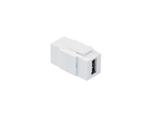 LEVITON  40835-W               QuickPort USB Connector, Feed-Through, White
