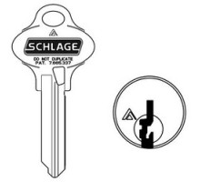 SCHLAGE ALLEGION BRAND  35-270-S145        Door Lock Cylinder Key Blank, Classic, Conventional, Everest 29, Embossed, Standard Bow, S145 Keyway, Nickel Silver