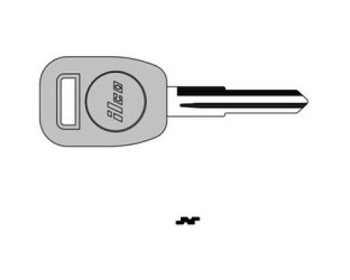 KABA ILCO CORP  RV4-P NP A10  AJ01629012              Vehicle Key Blank, Plastic Head, Brass, Nickel Plated, 10 Price Group, For Rover