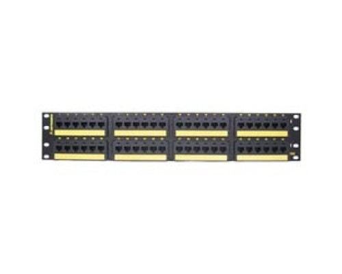 ORTRONICS  PHA6AU24  OR-PHA6AU24              Clarity Cat6a 24 port angled panel, 110/6port, T568A/B, 1.75 x 19,HD