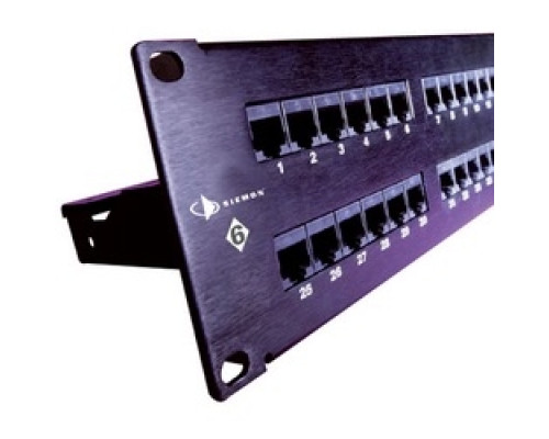 SIEMON COMPANY  HD6-16               Copper, Patch Panel, HD, Preloaded, UTP, Category 6, 16 Port, Flat, 1U, Black, Detached Wire Manager