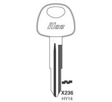 KABA ILCO CORP  HY14 NP A04  AF01626002              Vehicle Key Blank, Brass, Nickel Plated, 3 Price Group, For Hyundai