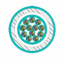 BERK-TEK  PDPK024FB3010/F5-I/O-C4C5AQU               Premises Distribution Cable, Interlocking Armor, Aluminum Interlock, Tight Buffered, Plenum, 24-Fibers, OM4 50/125µm GIGAlite Multimode Fiber, Aqua Jacket