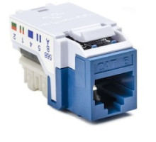 HELLERMANNTYTON  RJ45FC6-BLU               Category 6 Modular Keystone Jack, Plenum Rated, Blue, 1/bag