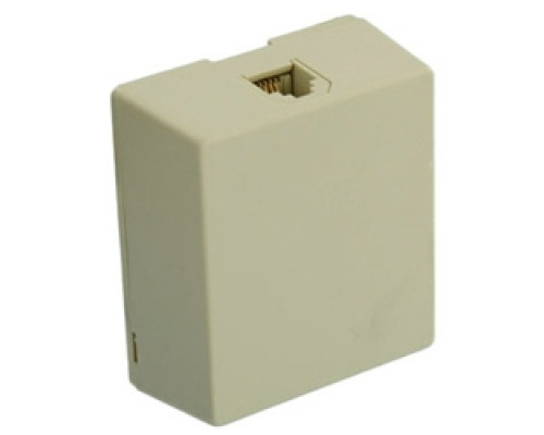 LEVITON  4625A-24I               Type 625A2 Surface Mount Jack, 6-Position 4-Conductor, Screw Terminal, Ivory