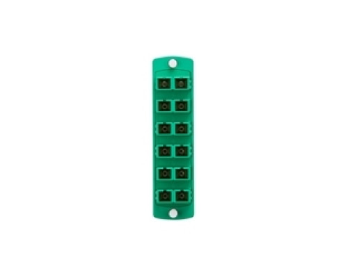 LEVITON  5F100-2VC               Opt-X Precision Molded Plate SC 12F Zirconia Ceramic Sleeve Green