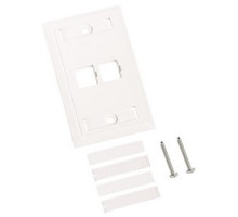 COMMSCOPE ENTERPRISE SOLUTIONS  108168469  M12L-262              L Type Flush Mounted Faceplate, Two Port White