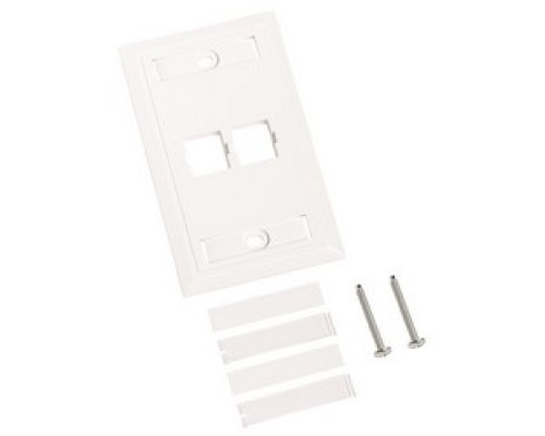 COMMSCOPE ENTERPRISE SOLUTIONS  108168469  M12L-262              L Type Flush Mounted Faceplate, Two Port White