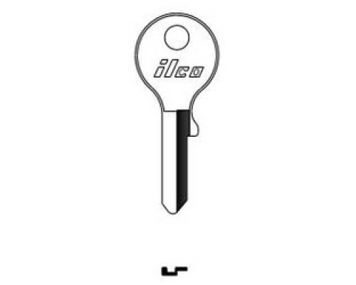 KABA ILCO CORP  SR61N NP A18               Vehicle Key Blank, Brass, Nickel Plated, 18 Price Group, For Kawasaki, Moped, Suzuki Motorcycle