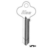 KABA ILCO CORP  1011P NP A02  AL4706600B              Cylinder Lock Key Blank, 5-Pin, Brass, Nickel Plated, 2 Price Group, For Corbin/Russwin