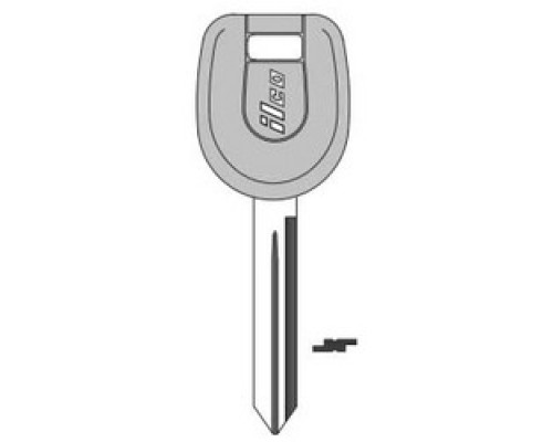 KABA ILCO CORP  MIT6-P NP A09  AJ00000096              Vehicle Key Blank, Plastic Head, Steel, Nickel Plated, 9 Price Group, For Mitsubishi