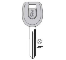 KABA ILCO CORP  MIT16A-PT NP  IAX00004192              Vehicle Key Blank, Transponder Key, Brass, Nickel Plated, For Mitsubishi