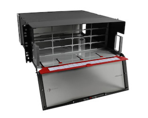 SIEMON COMPANY  LVE-4U-MD-P01A               Fiber, Enclosure, LightVerse Pro, Rack Mount, 4U, Sliding Access, 12 Openings, Black