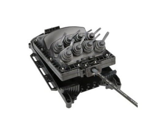 COMMSCOPE  MST-0JRH00-A0100U  MST-0JRH00-A0100U              MST, Fiber Optic Multiport Service Terminal, 8-port With 1x8 Splitter, Square 4x3 Port, Dielectric Flat Loose Tube Cable, 100 Ft