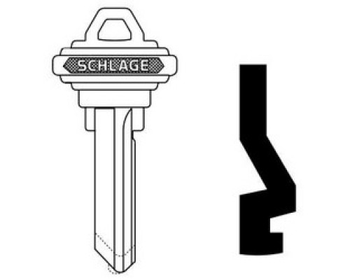 SCHLAGE ALLEGION BRAND  35-056-G        Door Lock Cylinder Key Blank, Classic, Conventional, Embossed, Standard Bow, Control, G Keyway, Nickel Silver