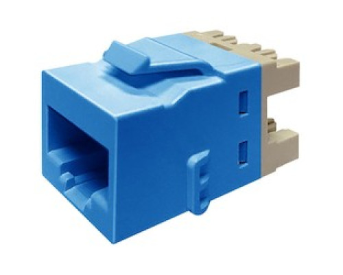COMMSCOPE UNIPRISE SOLUTIONS  760241164  UKJ10G-BLU              Uniprise UKJ Keystone Series Modular Jack, RJ45, category 6A, T568A/T568B, unshielded, no dust cover, blue
