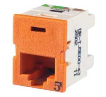 ORTRONICS  TJ5E00-43               Clarity 5E TracJack, T568A/B, 180 degree, dk orange