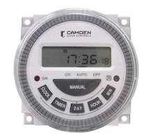 CAMDEN DOOR CONTROL  CX-247-12               Programmable Timer, 7-Day, SPDT, 12 Volt AC/DC, 10 Milliampere, 2-3/8