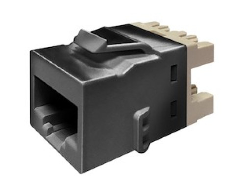 COMMSCOPE UNIPRISE SOLUTIONS  760241161  UKJ10G-BLK              Uniprise UKJ Keystone Series Modular Jack, RJ45, category 6A, T568A/T568B, unshielded, no dust cover, black