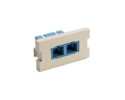 LEVITON  41291-2CI               Duplex SC Fiber Adapter MOS Module, Zirconia Ceramic Sleeve, 1 Unit High, Ivory