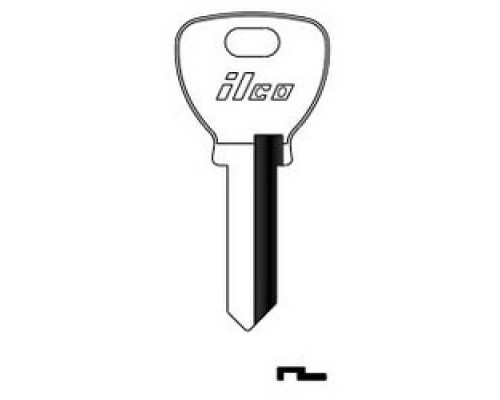 KABA ILCO CORP  GU91G NP A22  AS5448601C              Cylinder Lock Key Blank, Brass, Nickel Plated, 23 Price Group, For Guerville/Riquier