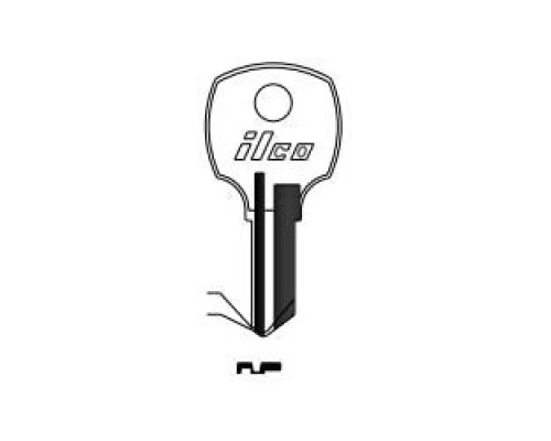 KABA ILCO CORP  S1069H NP A08  AA29815002              Cylinder Lock Key Blank, 4-Disc, Brass, Nickel Plated, 8 Price Group, For National Cabinet Lock