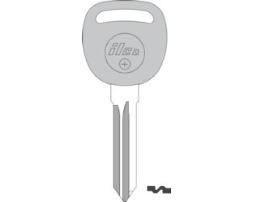 KABA ILCO CORP  B111-PT NP  IAX00002910              Vehicle Key Blank, Transponder Key, Brass, Nickel Plated, For General Motors, Saturn