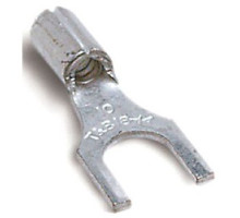 THOMAS & BETTS  A115M               Non Insulated Fork Terminal, Length 0.75in, Width 0.31in, Bolt Hole #10, Wire Range #22-#16 AWG, Copper, Tin Plated, On Mylar Tape, 1,000 Pack