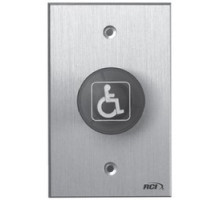 RUTHERFORD CONTROLS INTERNATIO  916-BH-MO X 28               Pushbutton, Tamper-Resistant, Mushroom, Momentary, SPST, NO-NC, Handicap, 10 Ampere at 24 Volt DC, 3