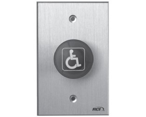 RUTHERFORD CONTROLS INTERNATIO  916-BH-MO X 28               Pushbutton, Tamper-Resistant, Mushroom, Momentary, SPST, NO-NC, Handicap, 10 Ampere at 24 Volt DC, 3