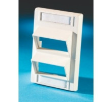 ORTRONICS  40300664               Series II Faceplate, two 1-unit 30 degree angled openings, single gang, Fog White