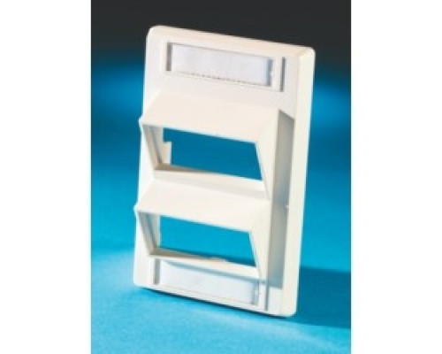 ORTRONICS  40300664               Series II Faceplate, two 1-unit 30 degree angled openings, single gang, Fog White