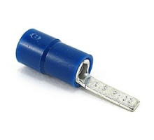 THOMAS & BETTS  TV14-10BL-XV               Insulated Vinyl Blade Terminal for Wire Range 16-14, Blue, Canister