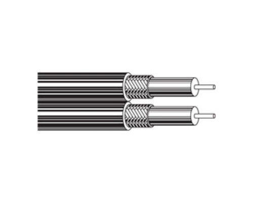 BELDEN  9555 010500               Coax - 75 Ohm Coax 2 Conductor Parallel Coax Black