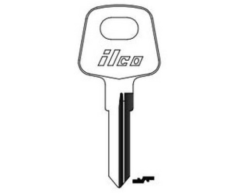 KABA ILCO CORP  PA8 NP A04  X88              Vehicle Key Blank, Brass, Nickel Plated, 4 Price Group, For Audi, Volkswagen