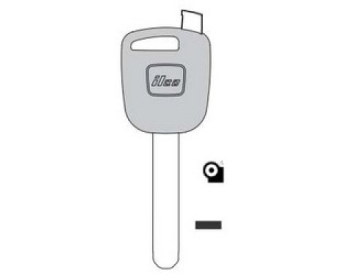 KABA ILCO CORP  HO03-GTS NS A76  AJ00001363              Vehicle Key Shell, Look-Alike, Special Key Machine, Brass, Nickel Plated, With GTI Transponder, For Honda/Acura