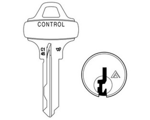 SCHLAGE ALLEGION BRAND  35-003-C145        Door Lock Cylinder Key Blank, Classic, Conventional, Everest, Embossed, Standard, Control, C145 Keyway, Nickel Silver