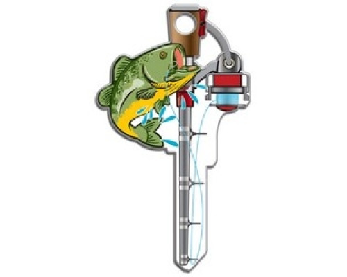 LUCKY LINE PRODUCTS INC  B117S               House Key, Schlage, Fishing, Brass, Enamel Coating, 1 each per Card