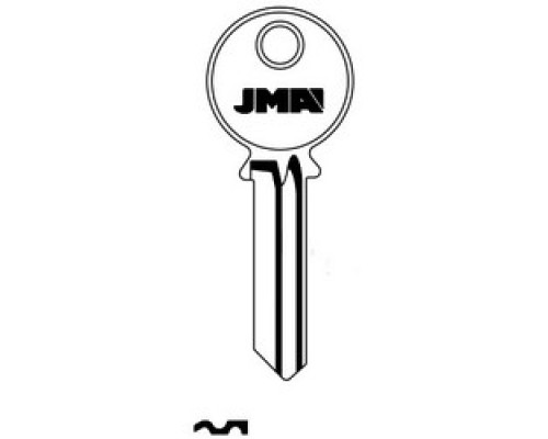 JMA USA  YA-17I NP 8               Door Key Blank, Y2R, Brass, Nickel Plated, For Yale