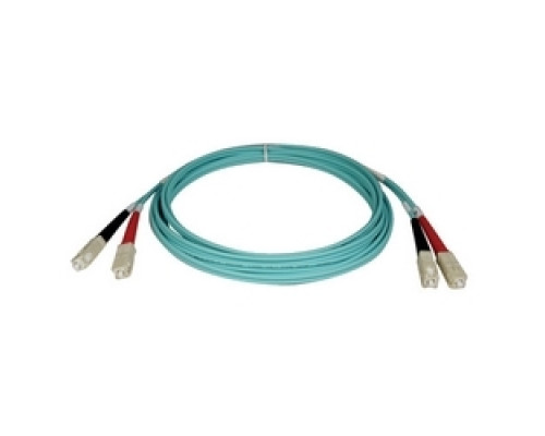 TRIPP LITE N806-15M        10Gb Duplex Multimode 50/125 OM3 LSZH Fiber Patch Cable SC/SC - Aqua, 15M 50-ft.