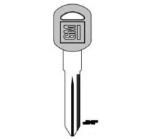 KABA ILCO CORP  B86-P NP A09  AJ01616012              Vehicle Key Blank, Plastic Head, Brass, Nickel Plated, 9 Price Group, For General Motors