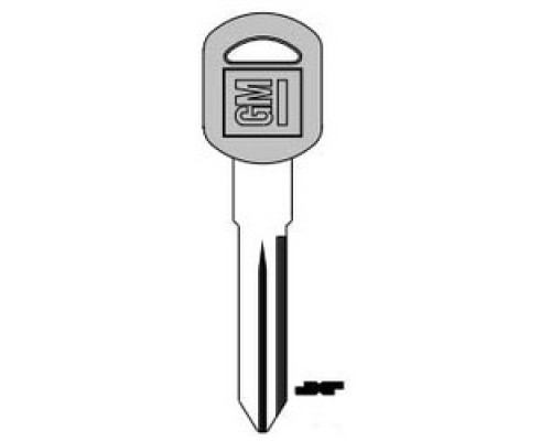 KABA ILCO CORP  B86-P NP A09  AJ01616012              Vehicle Key Blank, Plastic Head, Brass, Nickel Plated, 9 Price Group, For General Motors