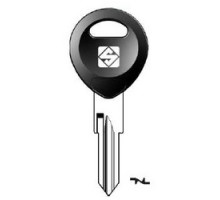 KABA ILCO CORP  ZD24RDP-SI               Vehicle Key Blank, Steel, Nickel Plated, For Bimota, Derbi, Gilera, Honda, Kymco, Mazda, Moto Guzzi, Suzuki, Triumph Motorcycle, Yamaha