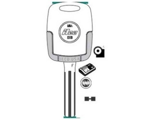 KABA ILCO CORP  EB3-F-TOY48 NS A41  IAX00003480              Vehicle Key Blade, F, Nickel Silver, 61 Price Group, For Lexus/Toyota/Hyundai