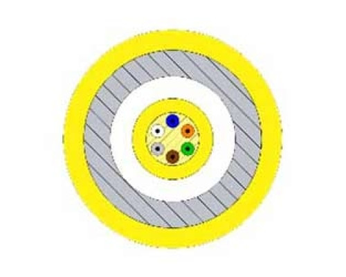 BERK-TEK  PDPK006AB0707  10064686              Premises Distribution Cable, Interlocking Armor, Aluminum Interlock, Tight Buffered, Plenum, 12-Fibers, OS2 Single-mode Fiber, Yellow Jacket